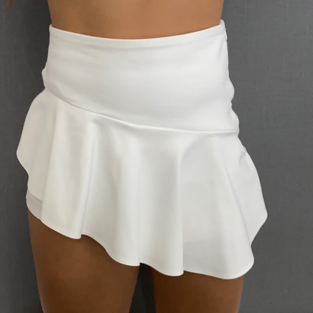 White zara skort